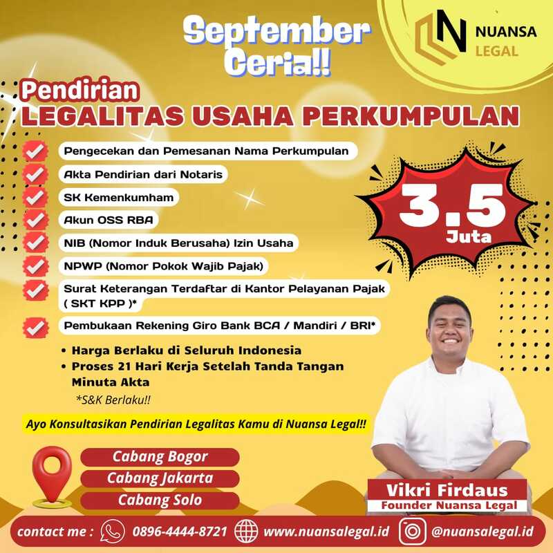 Pendirian Koperasi Berkas Lengkap hanya 14 Hari Kerja